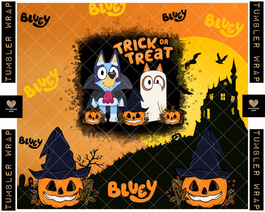 Tumbler Wrap: Trick or Treat - PNG - Digital Design (Personal Use Recommended)