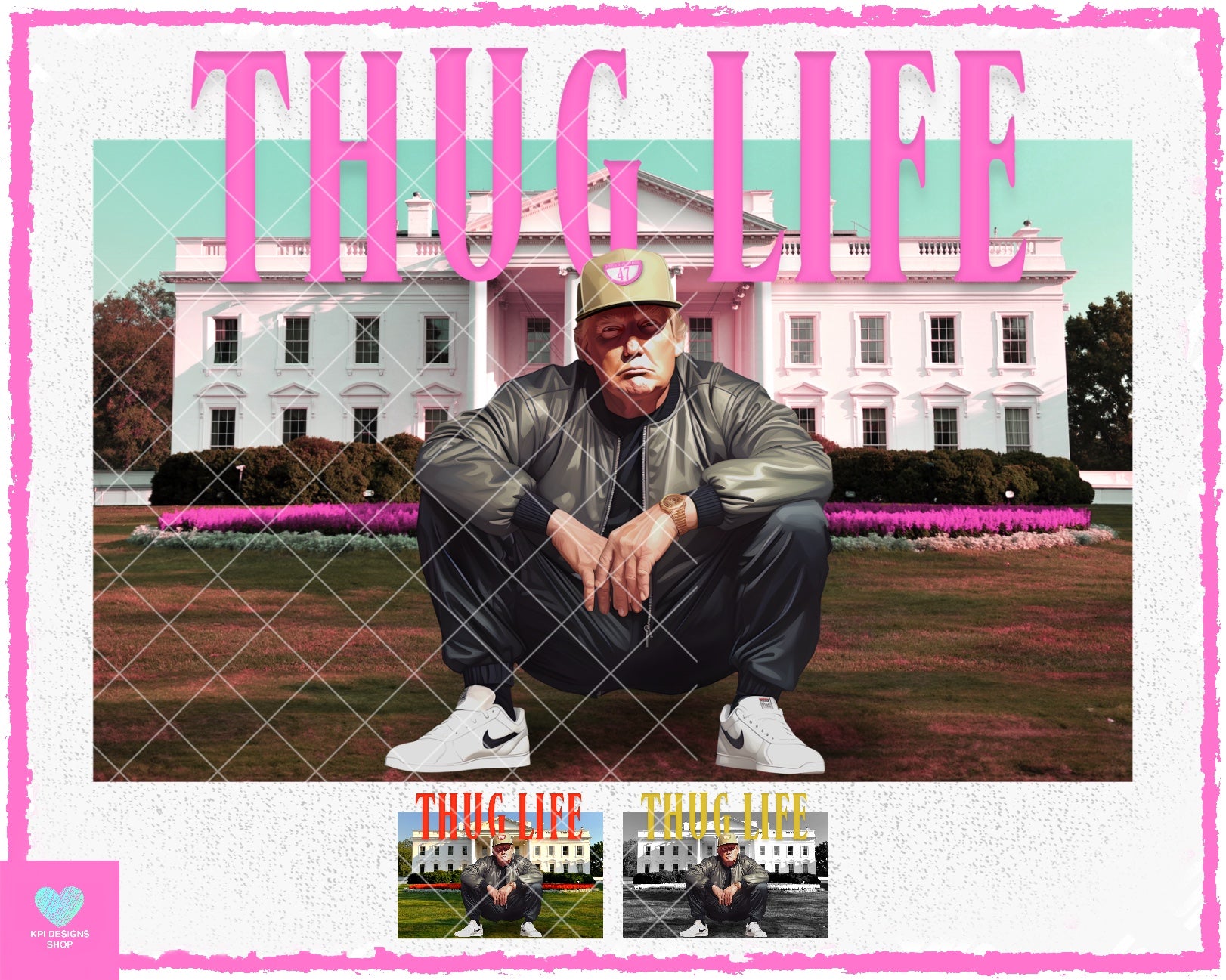 Trump Thug Life (3-pack) - Apr2024 - PNG - Digital Design – KPI Designs ...