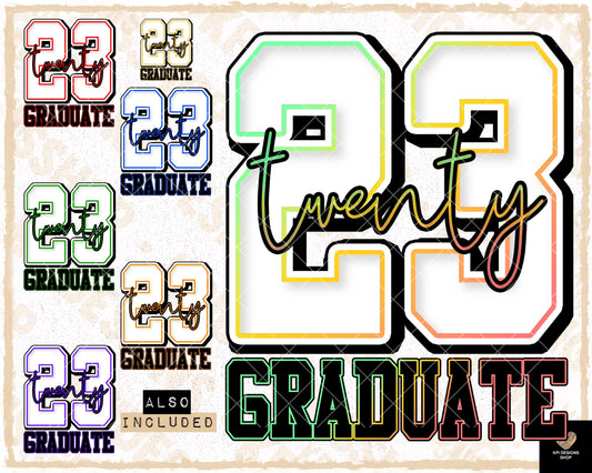 Twenty 23 Graduate (7-pack) - May2023 - PNG - Digital Design