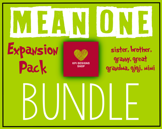 BUNDLE: Mean One Family Expansion Pack - 6 Designs - PNG - Digital Designs - Personal Use Recommended