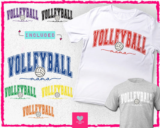 Volleyball Mama (8-pack) - Mar2024 - PNG - Digital Design