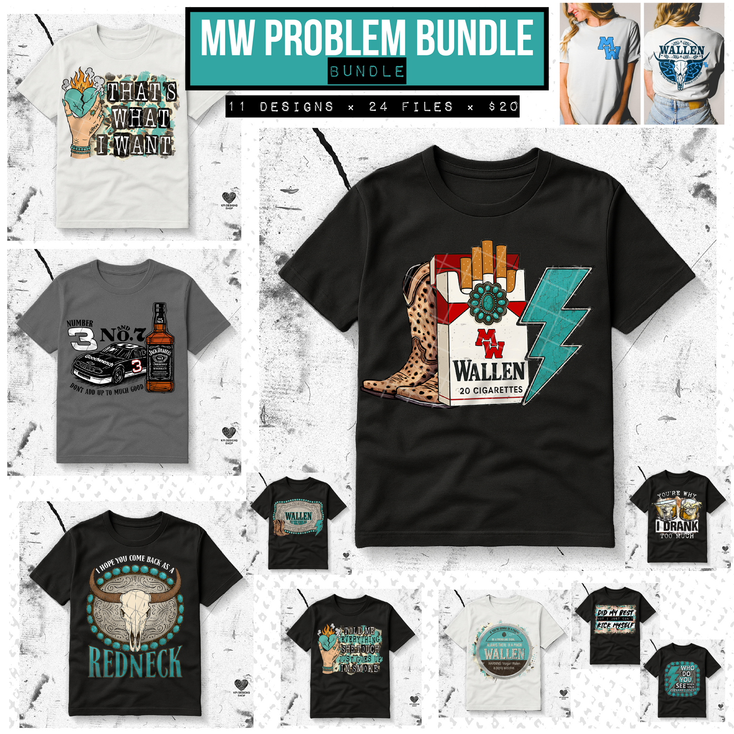 WALL PROBLEM BUNDLE (11 designs + 24 files) - May2025 - PNG - Digital Design