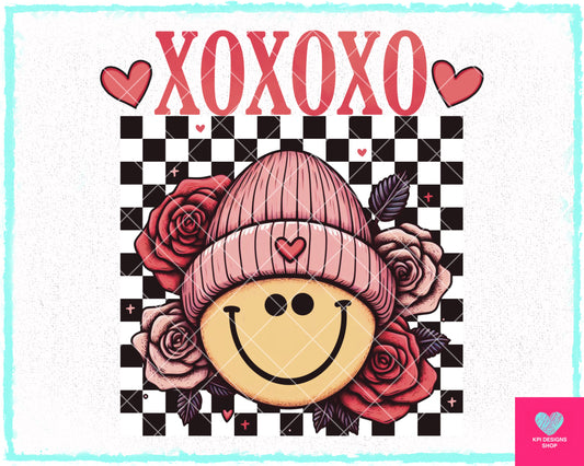 XOXOXO Smiley - Dec2023 - PNG - Digital Design