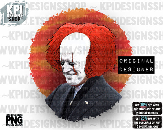 Biden Clown (Pennywise)  Halloween Biden (Personal Use Recommended)