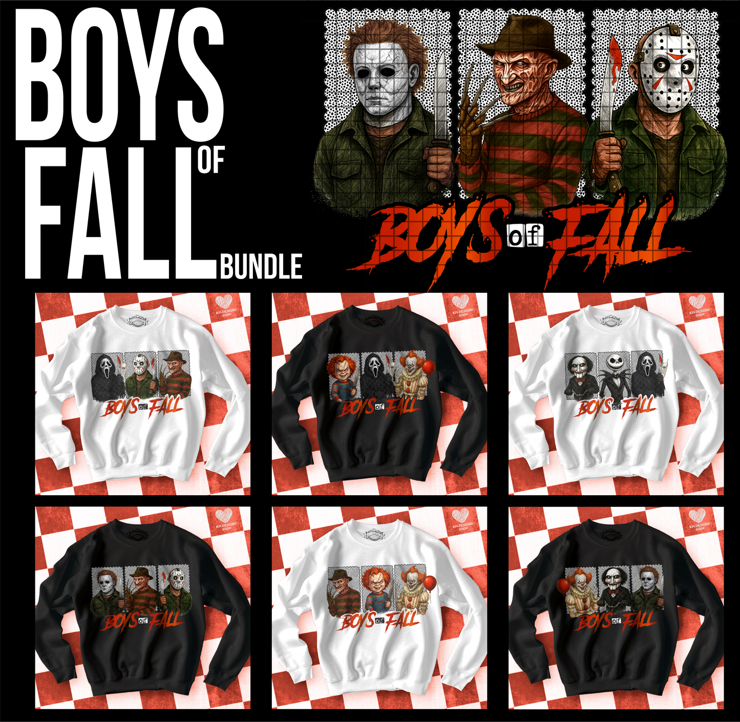 BUNDLE: Boys of Fall (12 Files) - Sept2025 - PNG - Digital Design (Personal Use Recommended)