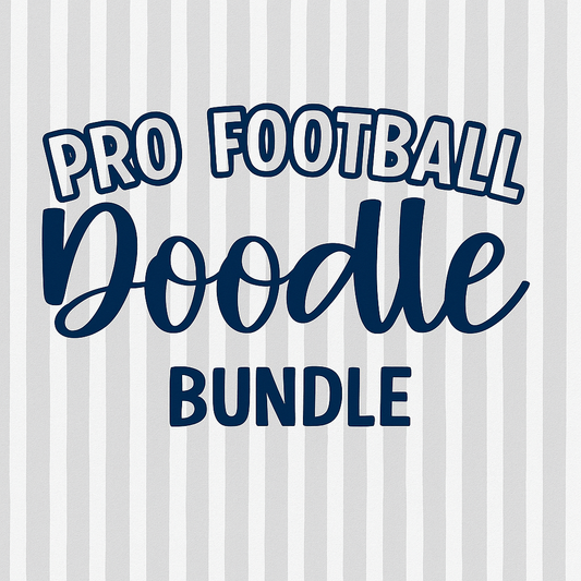 BUNDLE: Football Doodle Bundle - (32 Files) - July2025 - PNG - Digital Design (Personal Use Recommended)