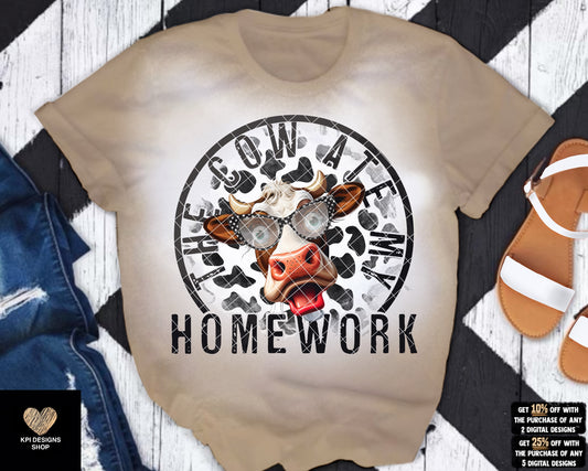 The Cow Ate My Homework (3-pack) - PNG - Digital Design