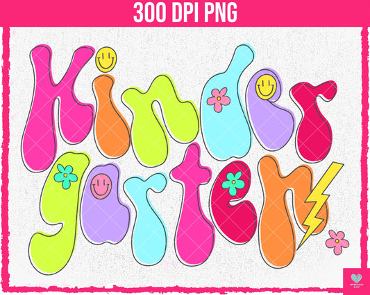 Kindergarten Neon - July2024 - PNG - Digital Design