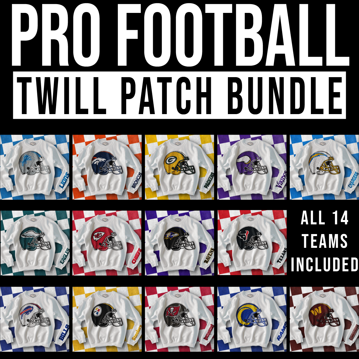 BUNDLE: PRO FOOTBALL TWILL (28 files) - Jan2025 - PNG - Digital Design (Personal Use Recommended)