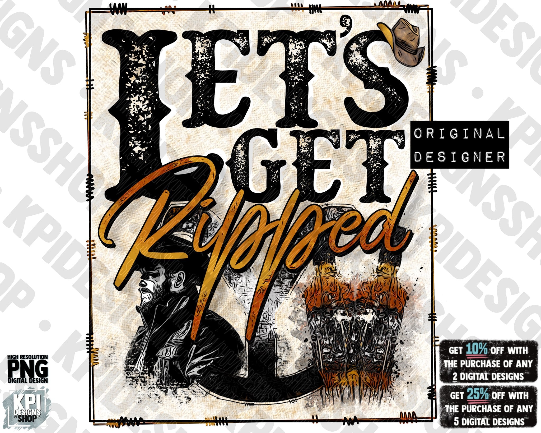 Getting Ripped Logo Let's Get Ripped (Personal Use Recommended) – KPI Designs Shop