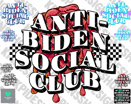 Anti-Biden Social Club (8-pack) - Aug2022 - PNG -Digital Design