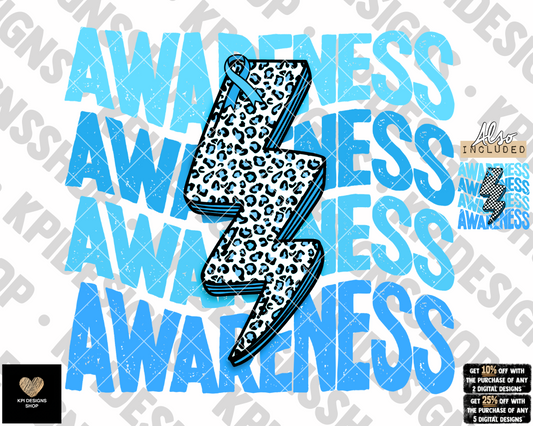 Awareness Bolt (Diabetes) 2-pack - Oct2022 - PNG - Digital Design
