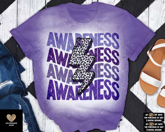 Awareness Bolt (Pancreatic Cancer) 2-pack - Oct2022 - PNG - Digital Design