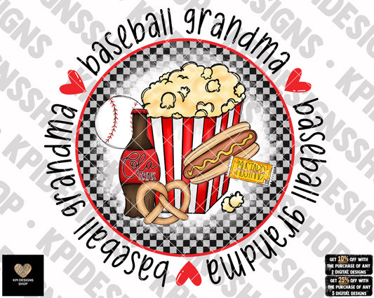 Baseball Grandma - Feb2023 - PNG - Digital Design