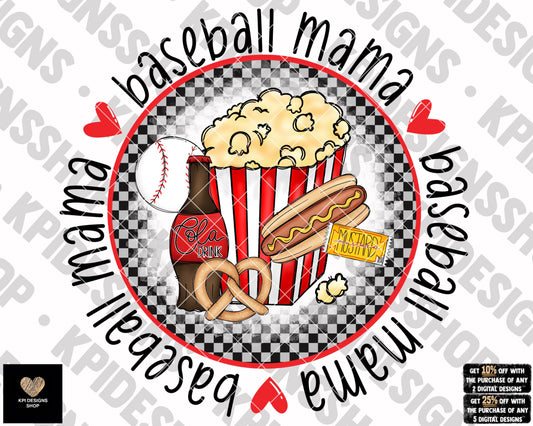 Baseball Mama - Feb2023 - PNG - Digital Design