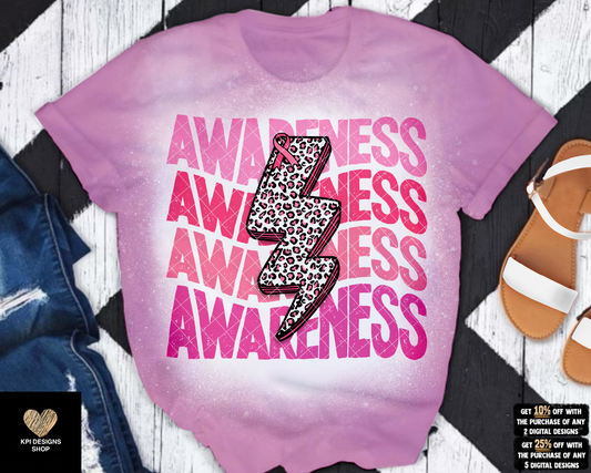 Awareness Bolt (Breast Cancer) 2-pack - We Wear Pink - Oct2022 - PNG - Digital Design