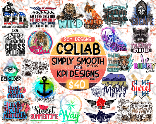 Collab Bundle (Simply Smooth & KPI Designs) Over 20 Designs
