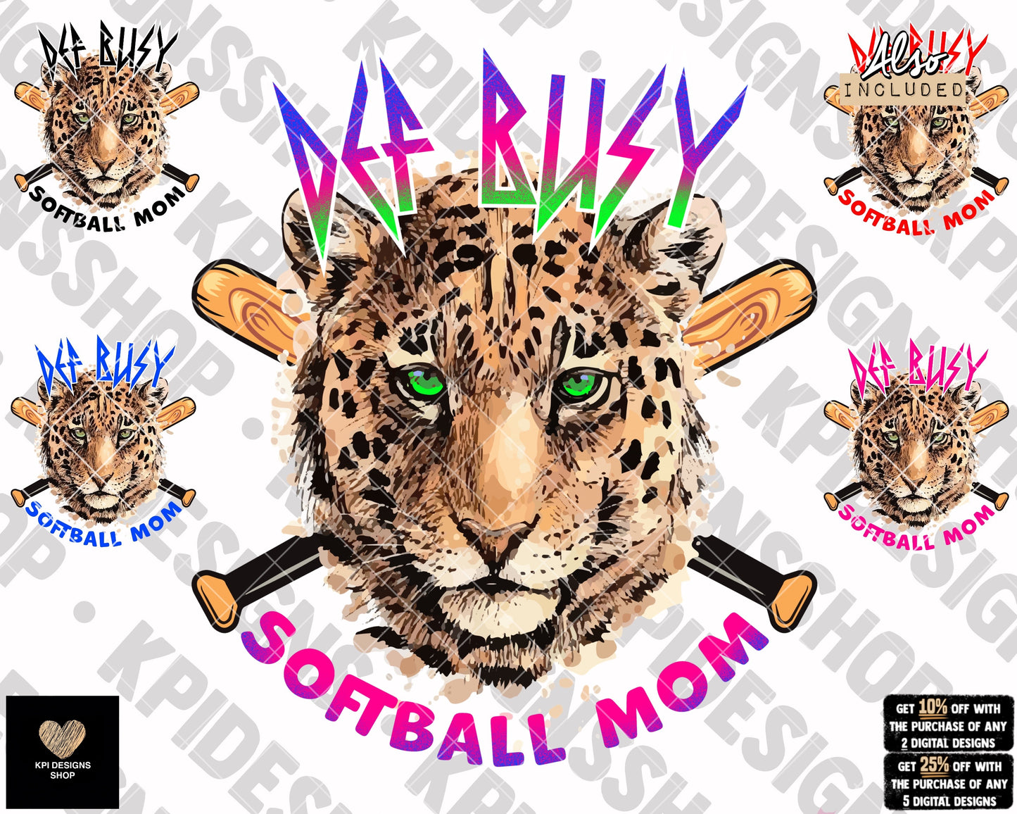 Def Busy Softball Mom (5-pack) - Mar2023 - PNG - Digital Design – KPI ...