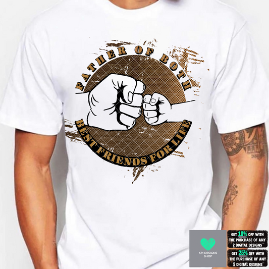 Father of Both - Father's Day (4-pack) - May2022 - PNG - Digital Design