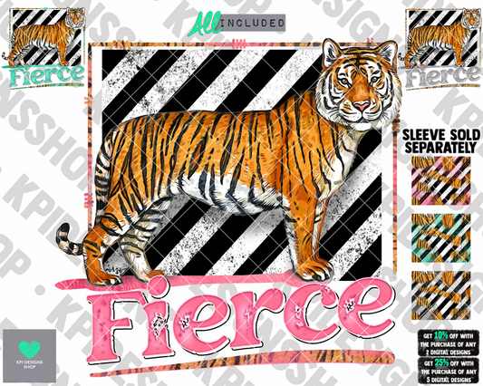Fierce Tiger (3-pack) - June2022 - PNG - Digital Design