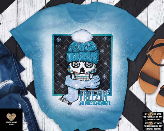 Freezin' Season Skull (4-pack) - Nov2022 - PNG - Digital Design