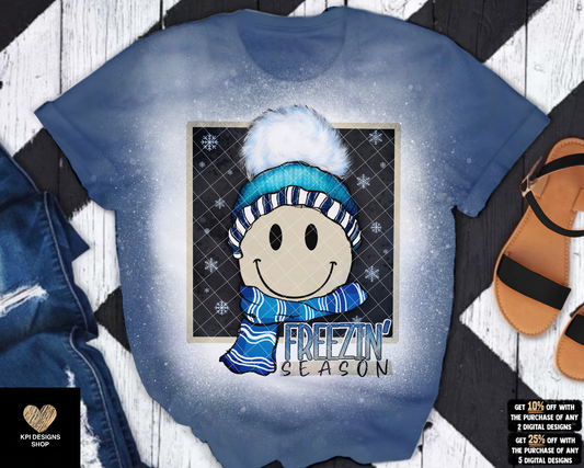 Freezin' Season Smiley (4-pack) - Nov2022 - PNG - Digital Design