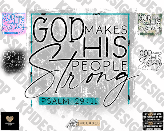 God Makes His People Strong (7-pack) - Sept2022 - PNG - Digital Design