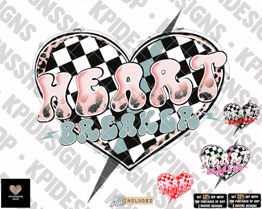 Heart Breaker (4-pack) - Jan2023 - PNG - Digital Design