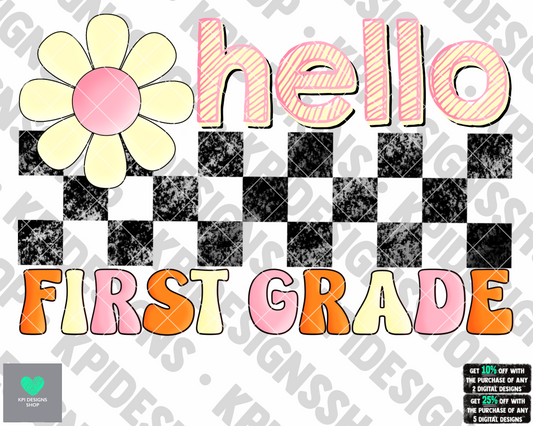 Hello First Grade - June2022 - PNG - Digital Design