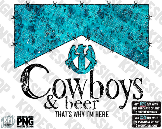 Cowboys and Beer Junkie - PNG - Digital Design