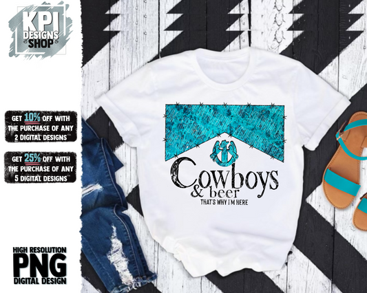 Cowboys and Beer Junkie - PNG - Digital Design
