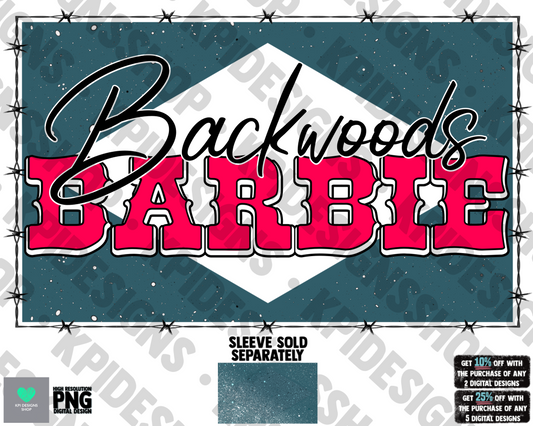 Backwoods Barbie (Stone/Pink) - Jan2022 - PNG - Digital Design