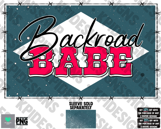 Backroad Babe (Stone/Pink) - Jan2022 - PNG - Digital Design