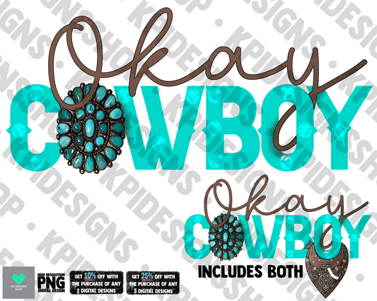 Okay Cowboy (2-pack) - Jan2022 - PNG - Digital Design