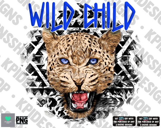 Wild Child (blue) - Jan2022 - PNG - Digital Design