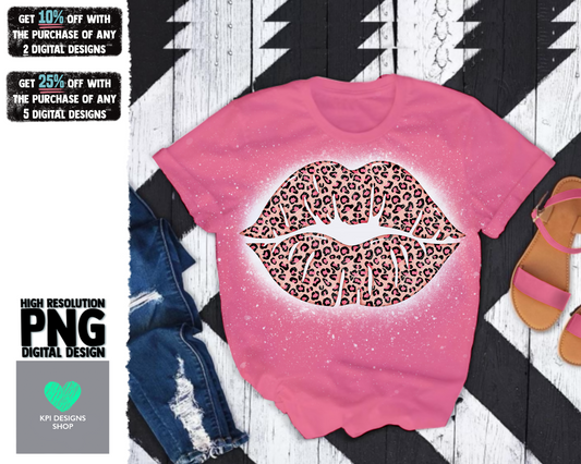 Leopard Lips Soft Pink - Jan2022 - PNG - Digital Design