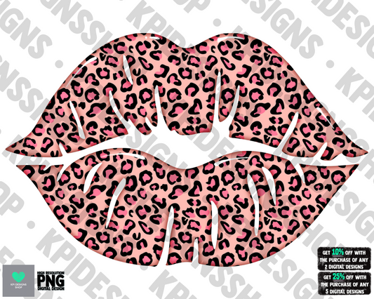 Leopard Lips Soft Pink - Jan2022 - PNG - Digital Design