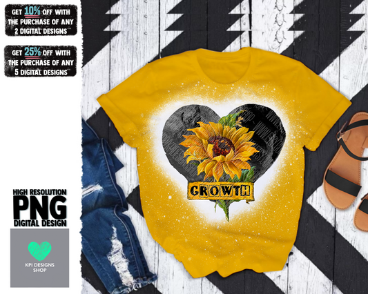 Growth Sunflower  - Feb2022 - PNG - Digital Design