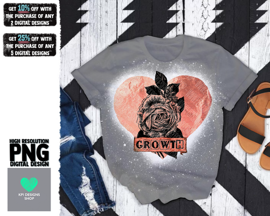 Growth Rose  - Feb2022 - PNG - Digital Design