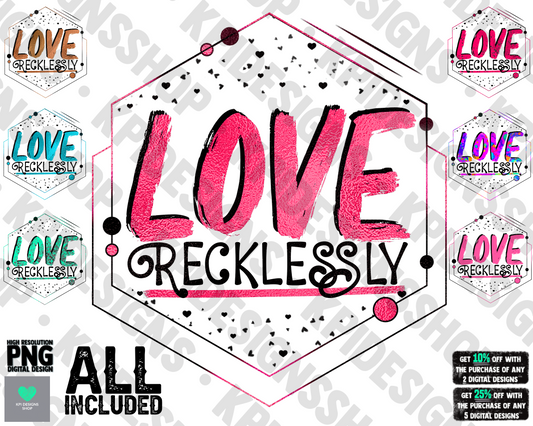 Love Recklessly (7-pack) - Feb2022 - PNG - Digital Design