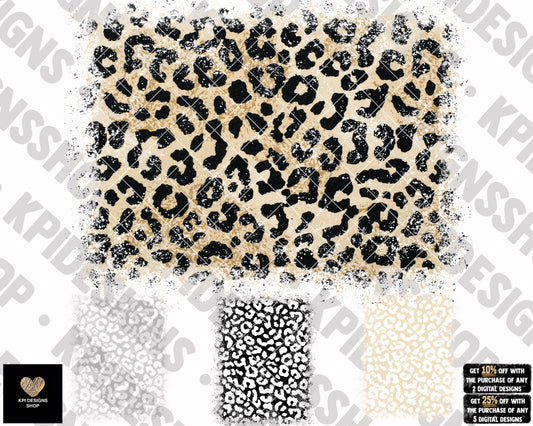 Sleeve Bundle: Leopard (4-pack) - Feb2023 - PNG - Digital Design