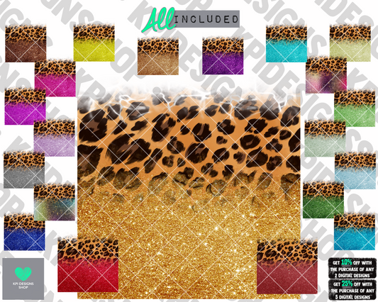Sleeve BUNDLE (21-pack) - Leopard Color - May2022 - PNG - Digital Design