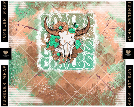 Tumbler Wrap: Combs Bullhead - April2023 - PNG - Digital Design