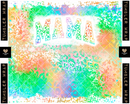 Tumbler Wrap: Leopard Mama - Feb2023 - PNG - Digital Design