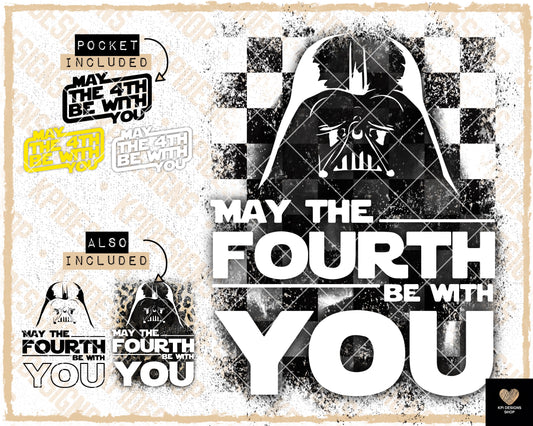 May the Fourth D.V. + Matching Pocket (7-pack) - April2023 - PNG - Digital Design (Personal Use Recommended)