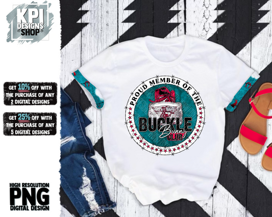 Buckle Bunny Club - PNG - Digital Design