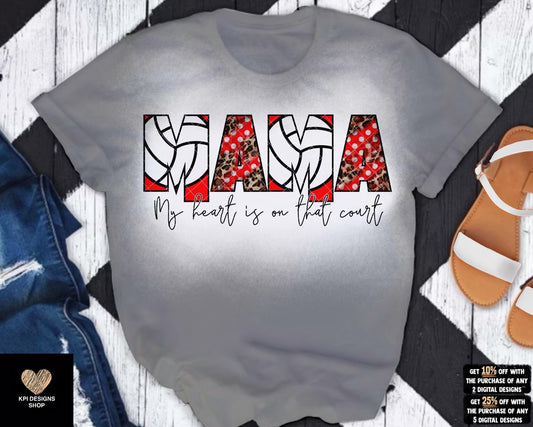 Volleyball: My Heart is On That Field - Feb2023 - PNG - Digital Design