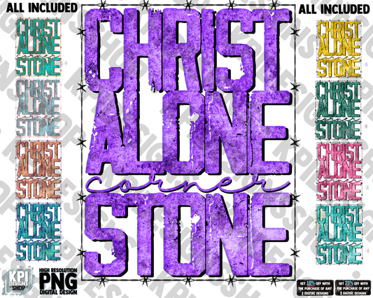 Christ Alone Cornerstone (9-pack) - PNG - Digital Design