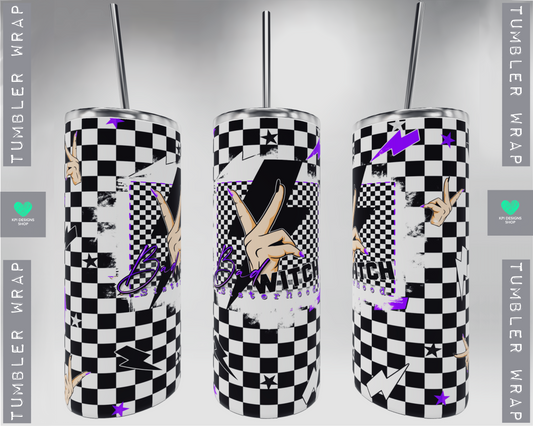 Tumbler Wrap: Bad Witch Sisterhood - (3-pack) - PNG - Digital Design