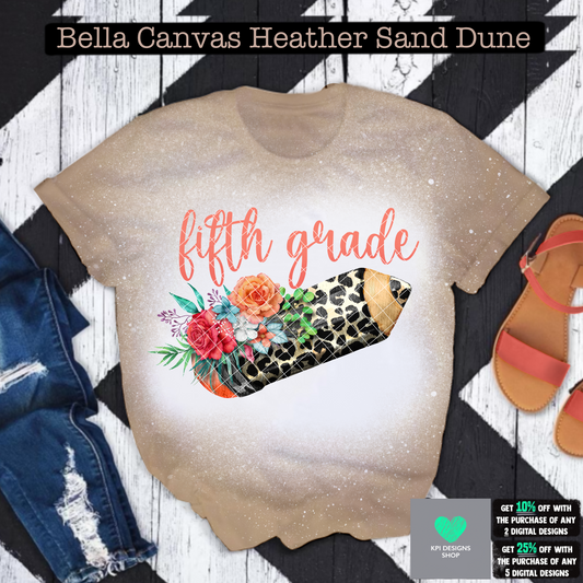 5th Grade Leopard Pencil - Aug2022 - PNG - Digital Design